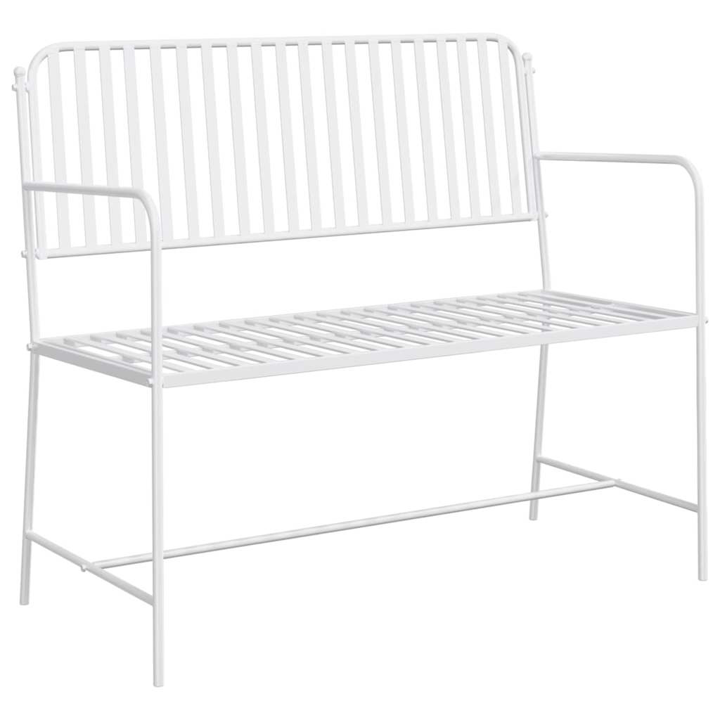 Garden Bench White 104 x 54 x 93cm Steel