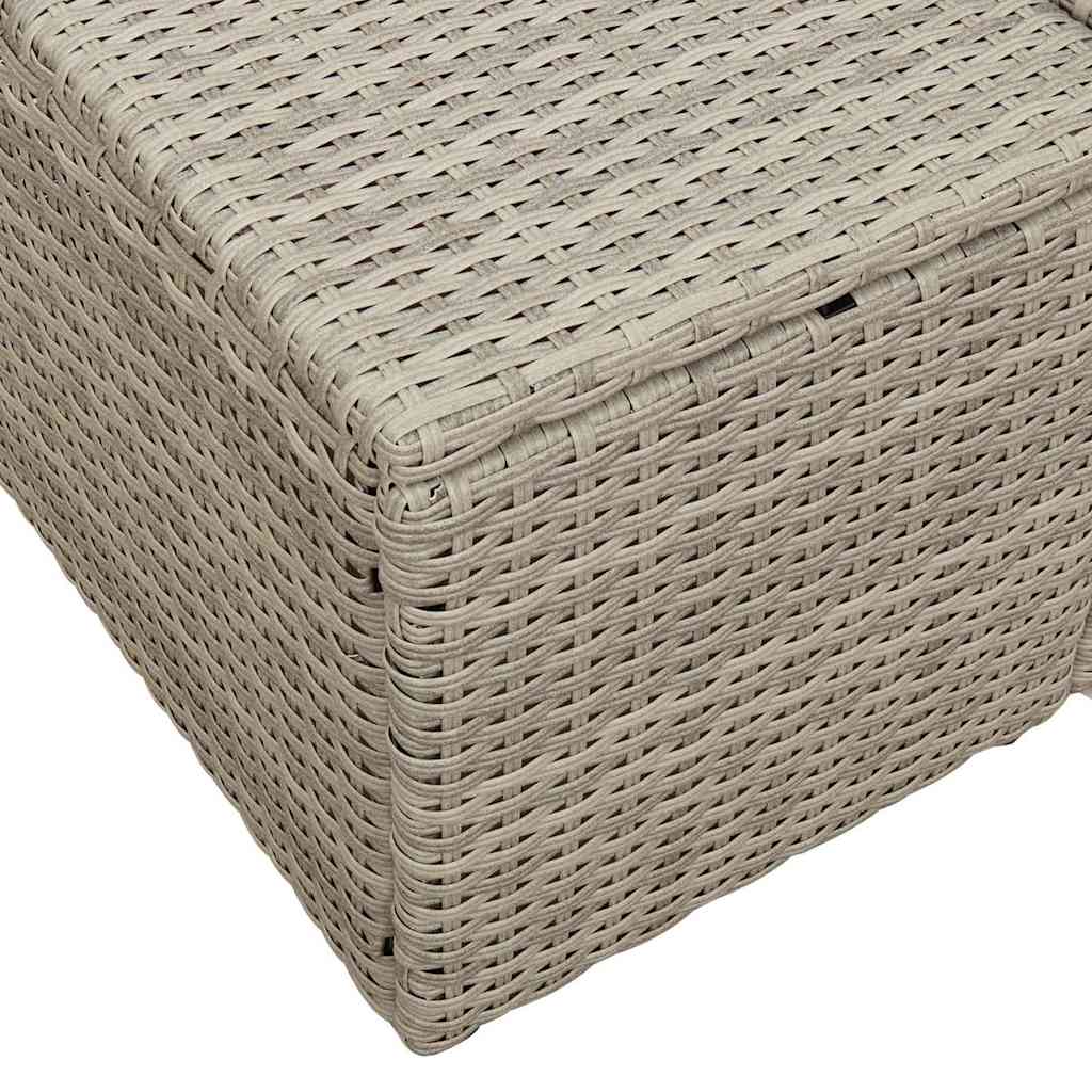 Garden Sofa Grey 123 x 62 x 69cm Poly Rattan