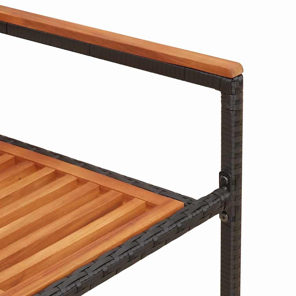 Garden Stacking Chairs 2 pcs Brown and Black