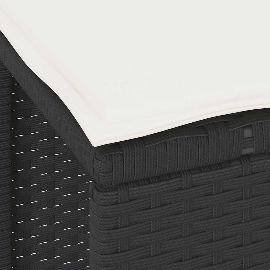 Garden Dining Set Black Poly rattan