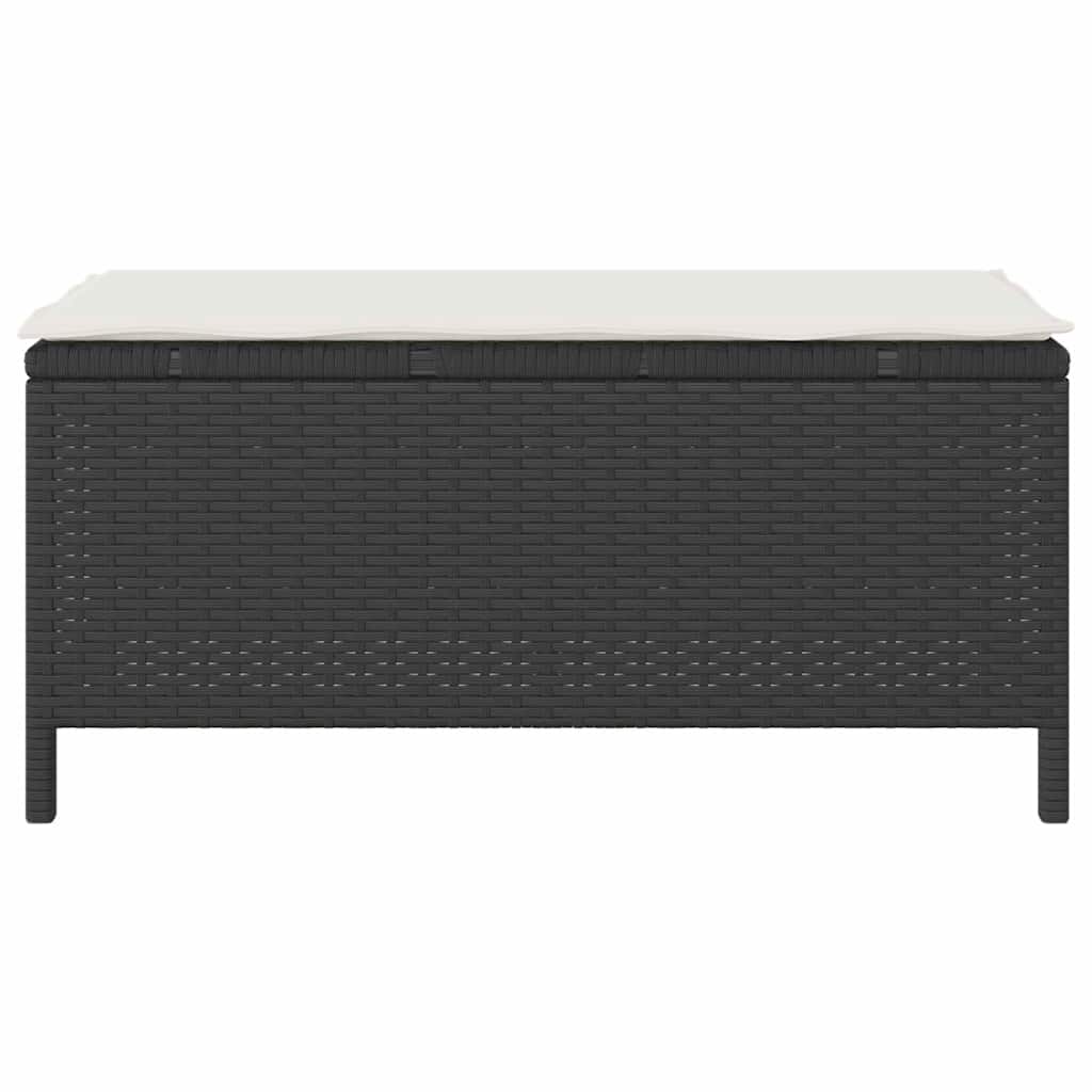 Garden Dining Set Black Poly rattan