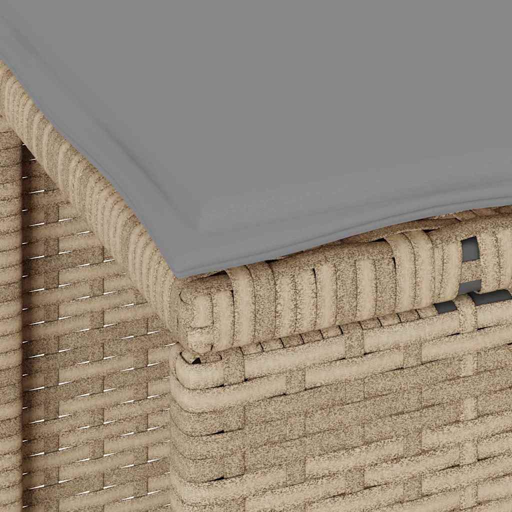 Garden Dining Set Beige Poly rattan