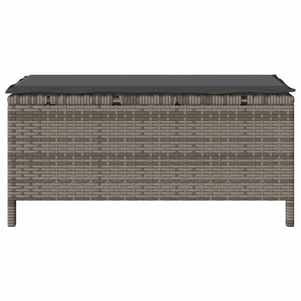 Garden Dining Set Grey Poly rattan