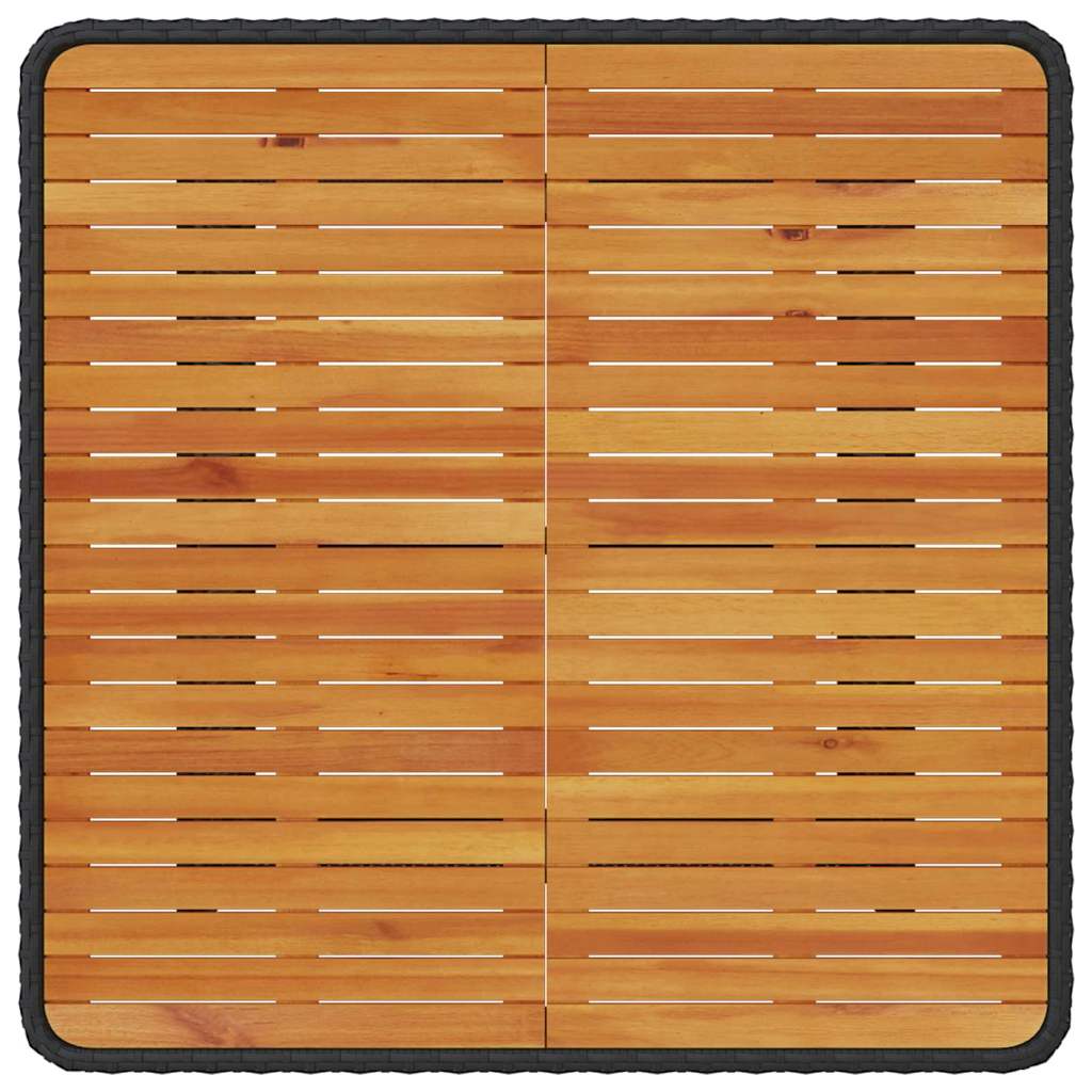 Garden Dining Set Black Poly rattan