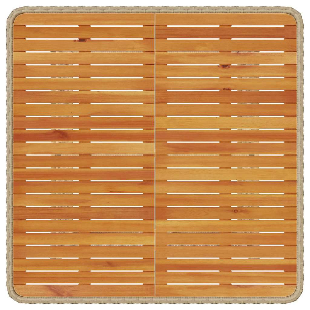 Garden Dining Set Beige Poly rattan