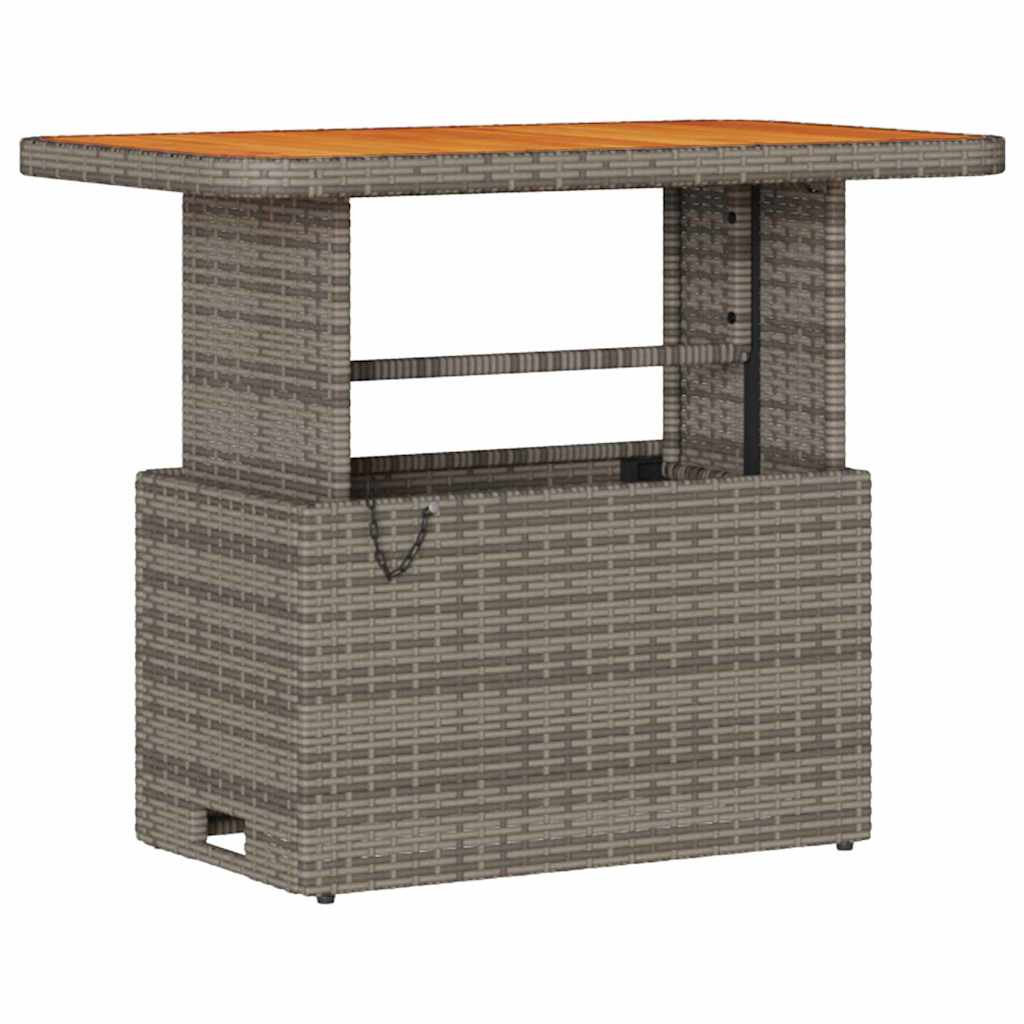 Garden Dining Set Grey Poly rattan