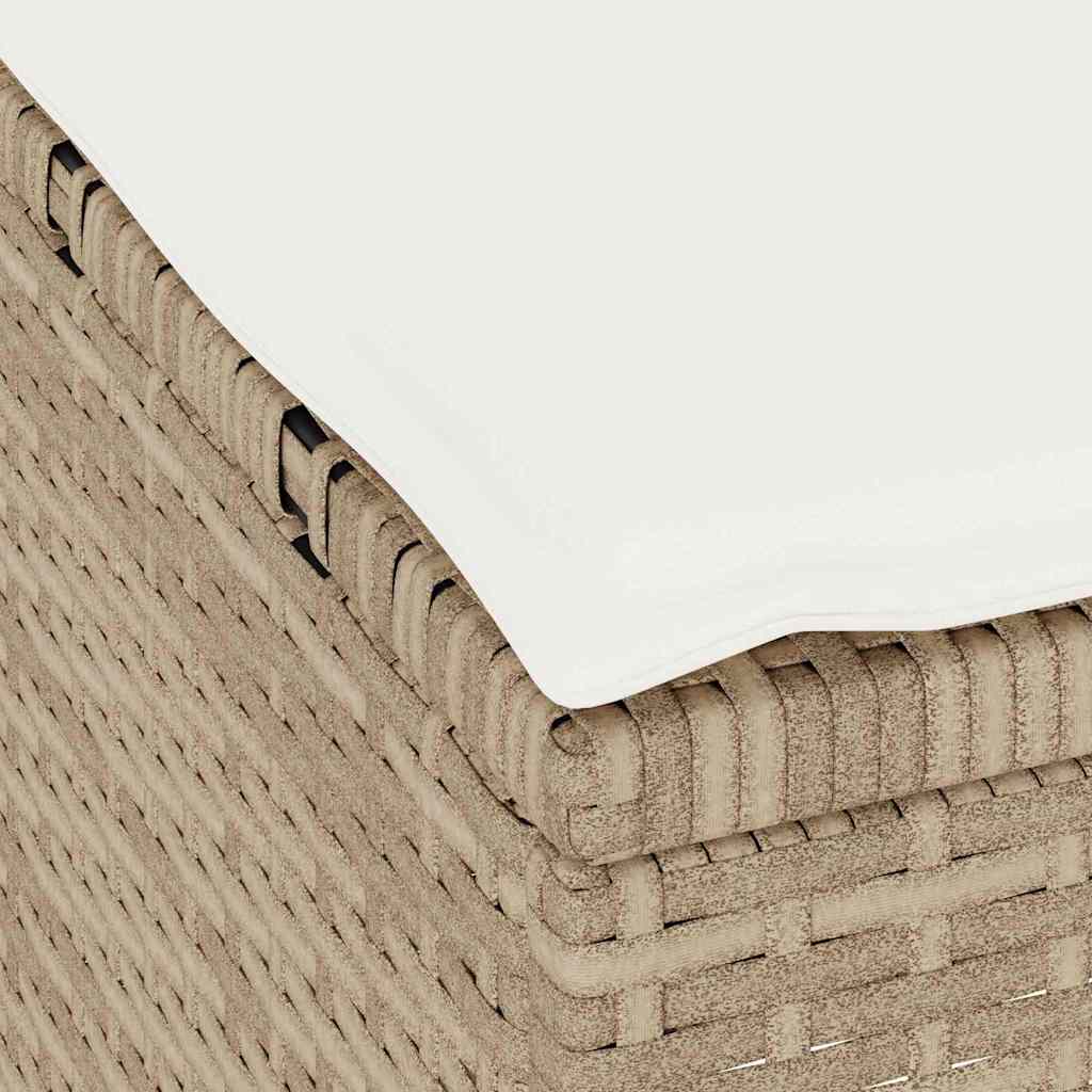 Garden Dining Set Beige Poly rattan