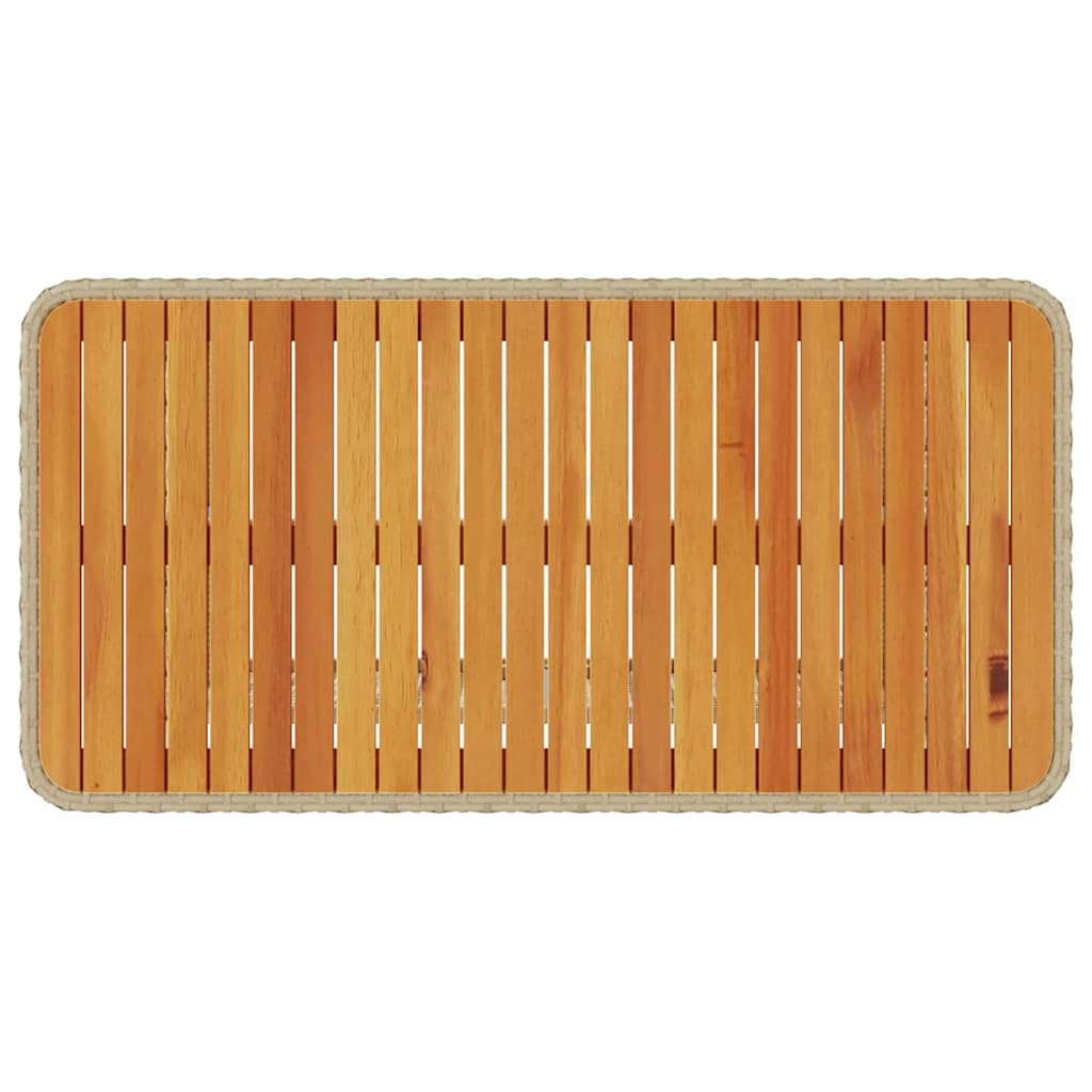 Garden Dining Set Beige Poly rattan