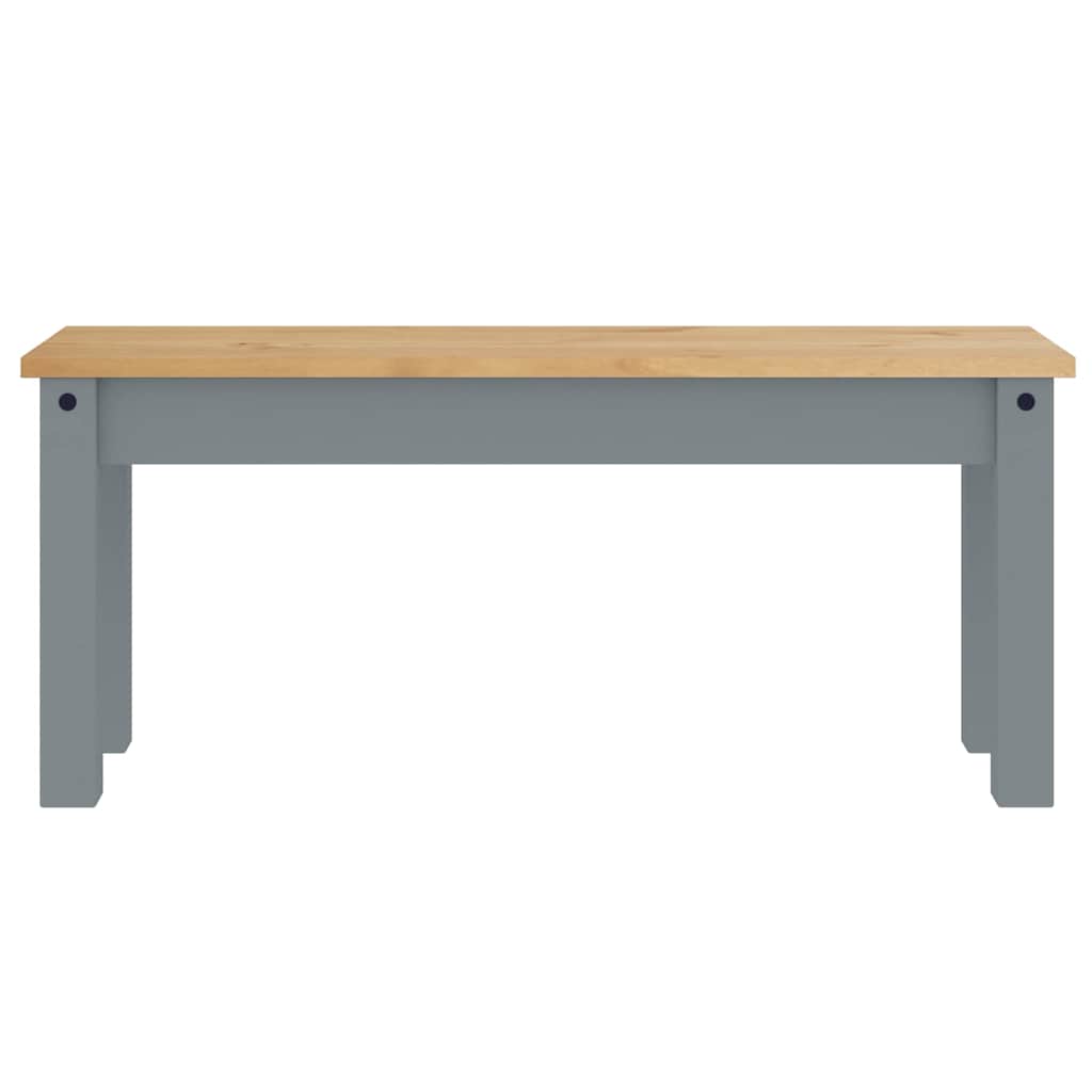 3 Piece Dining Set Panama Grey Solid Wood Pine