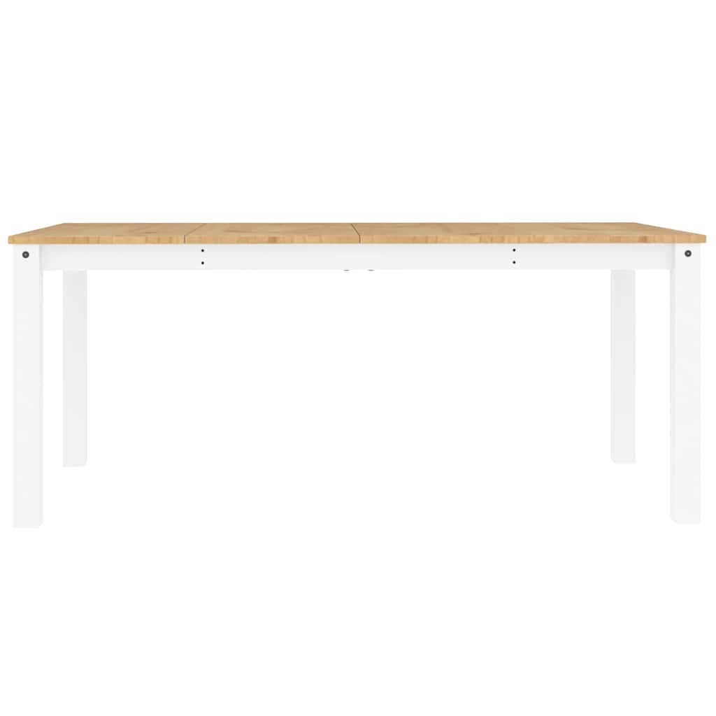 5 Piece Dining Set Panama White Solid Wood Pine