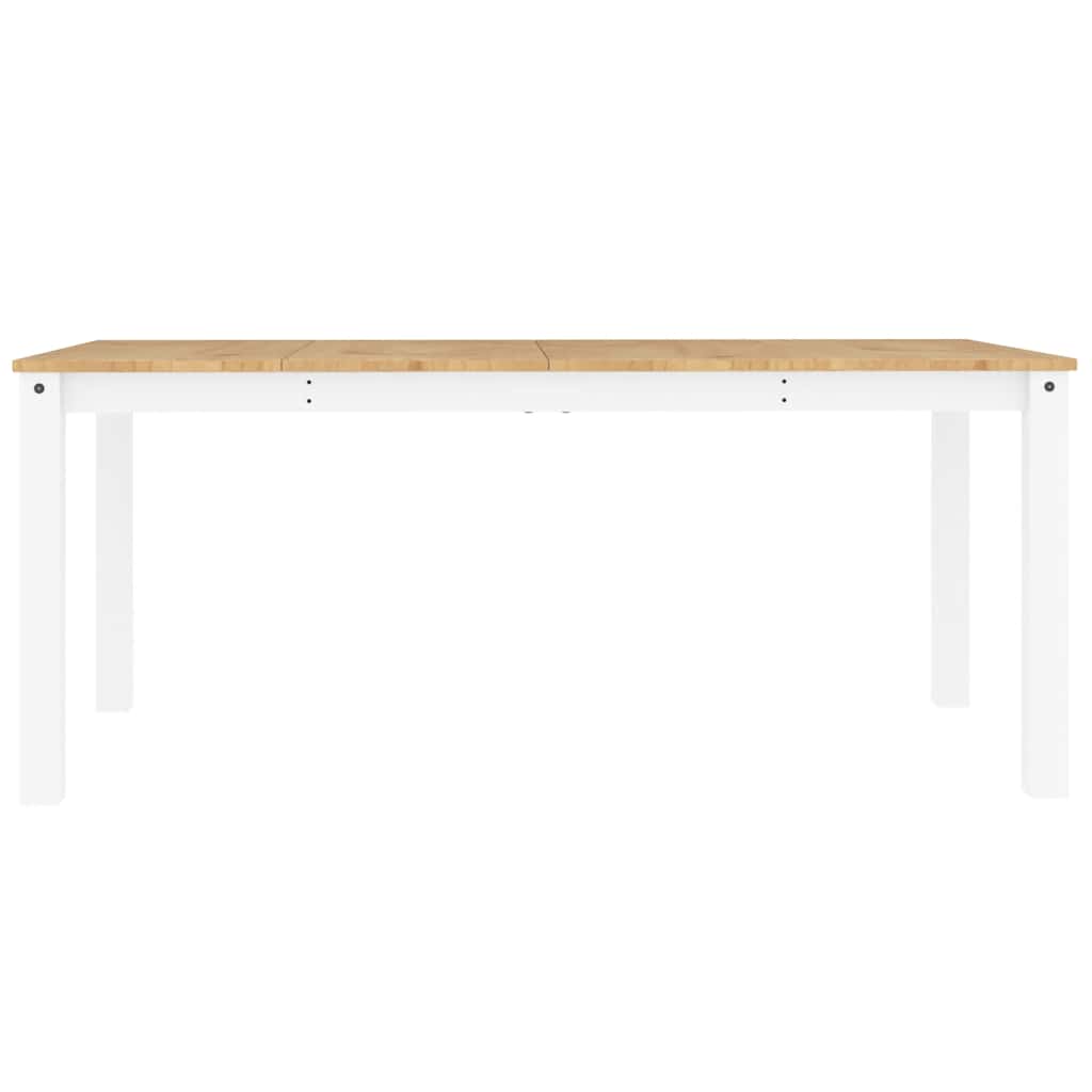 7 Piece Dining Set Panama White Solid Wood Pine