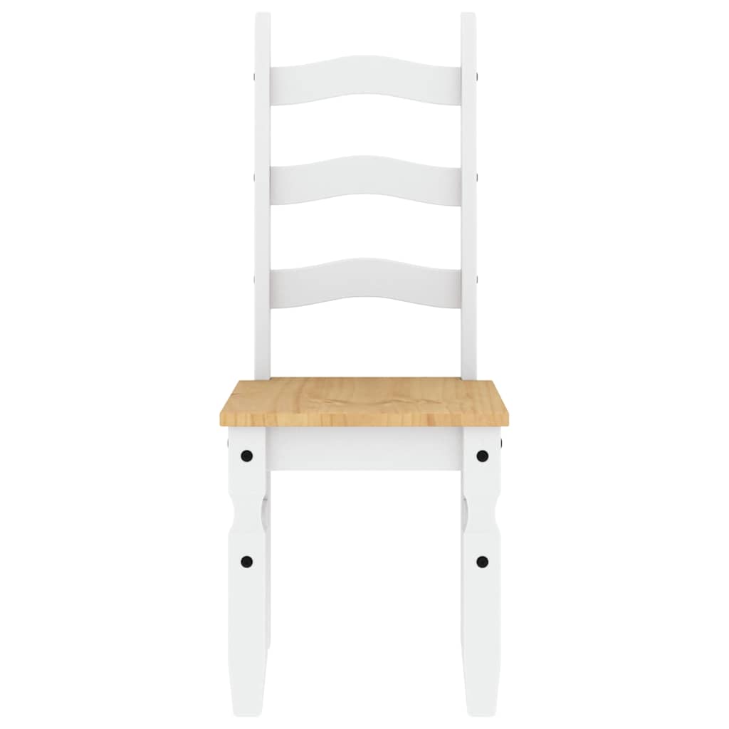 5 Piece Dining Set Panama White Solid Wood Pine