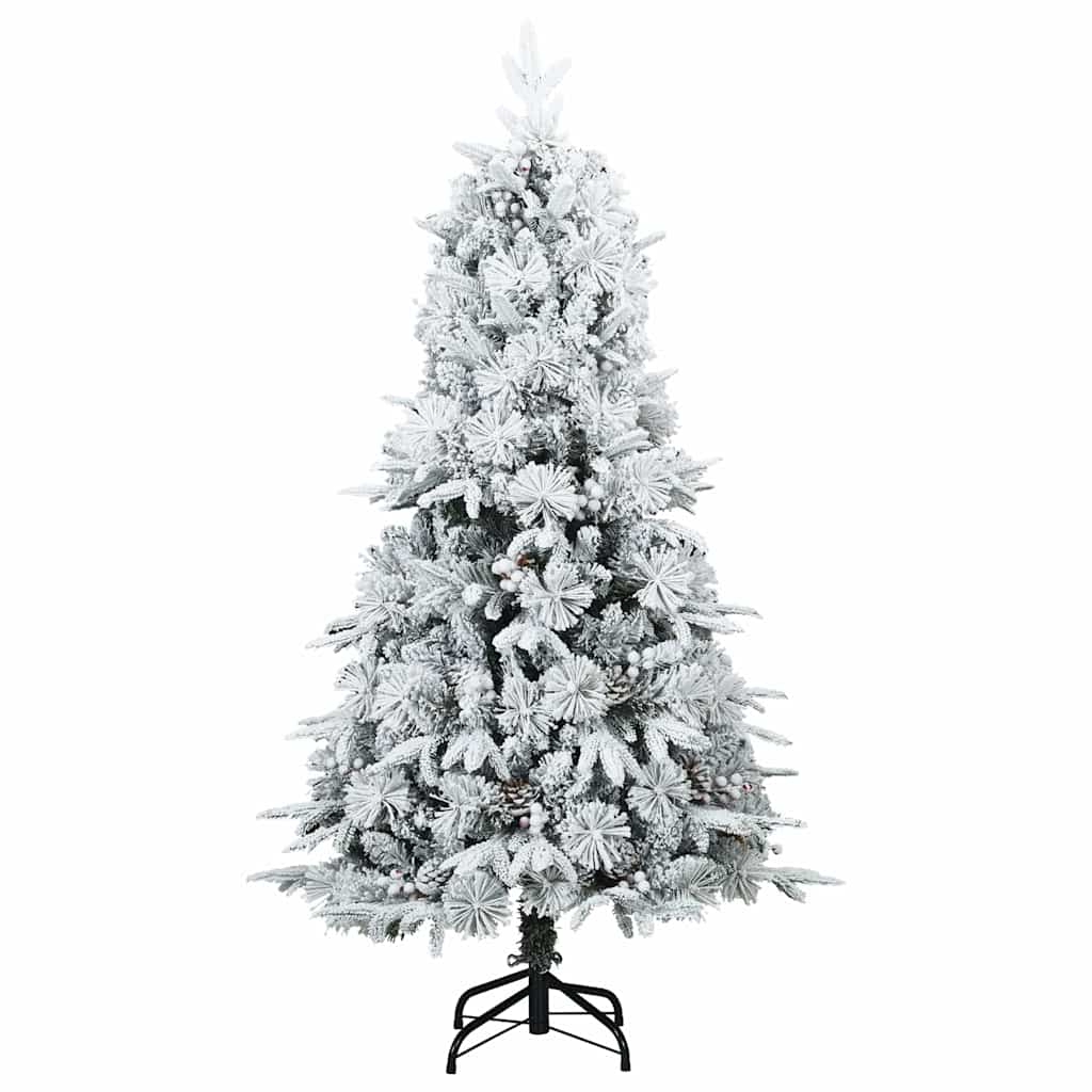 Artificial Hinged Christmas Tree Snow Flocked White 120 cm
