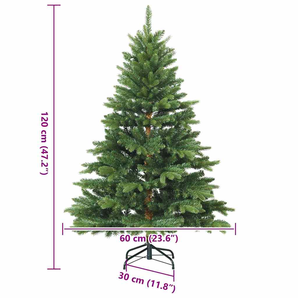 Artificial Hinged Christmas Tree Green 120 cm PVC, PE and steel