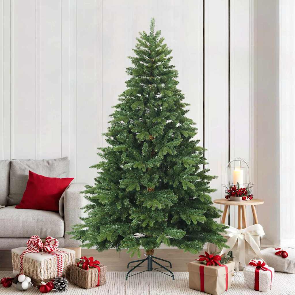 Artificial Hinged Christmas Tree Green 210 cm PVC, PE and steel
