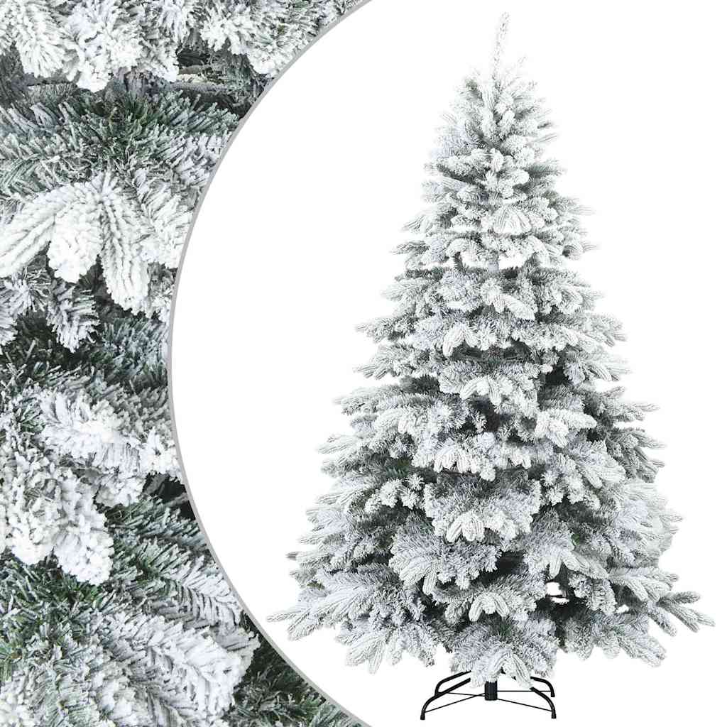 Artificial Hinged Christmas Tree Snow Flocked White 240 cm