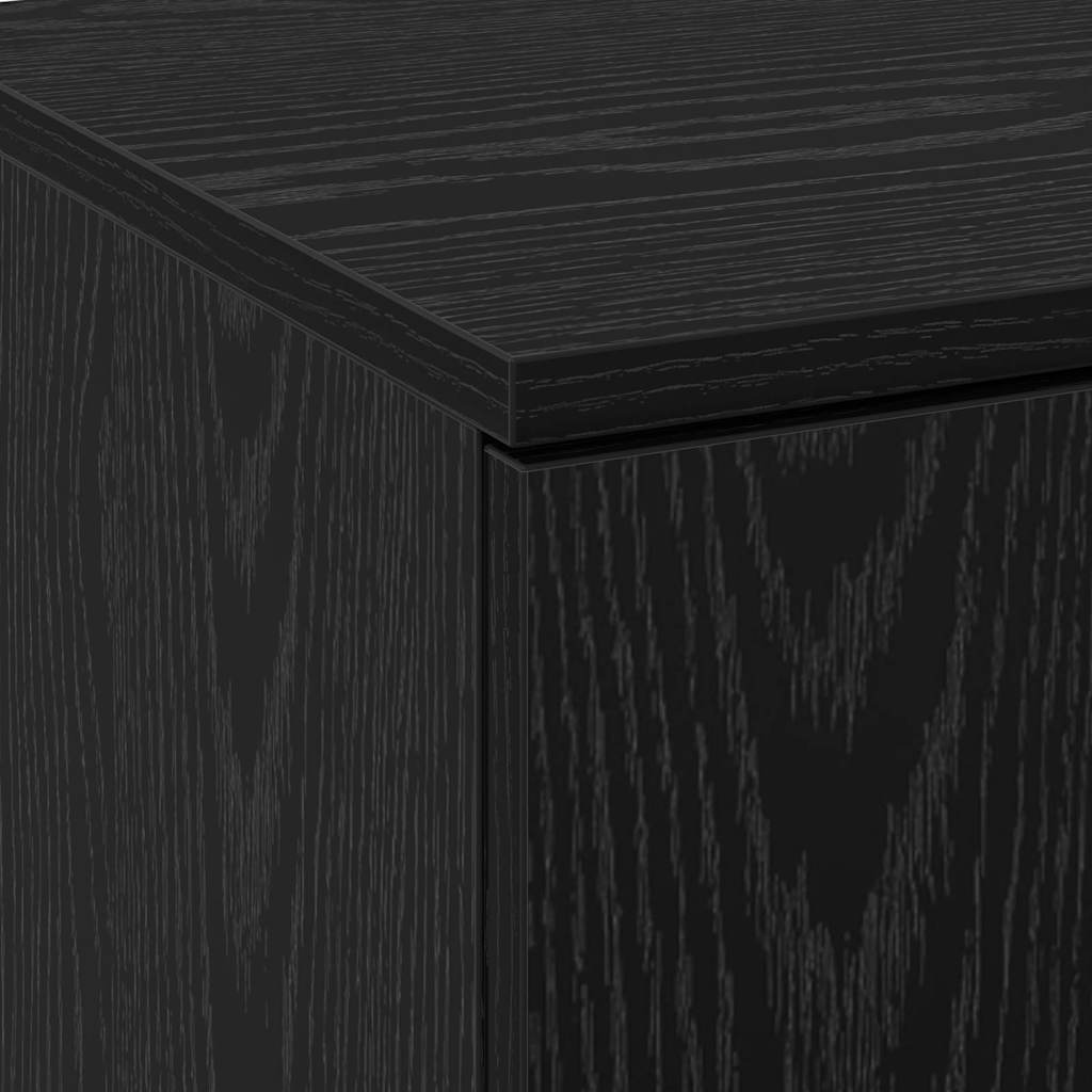 Highboard Black oak 70 x 35 x 180 cm Engineered wood