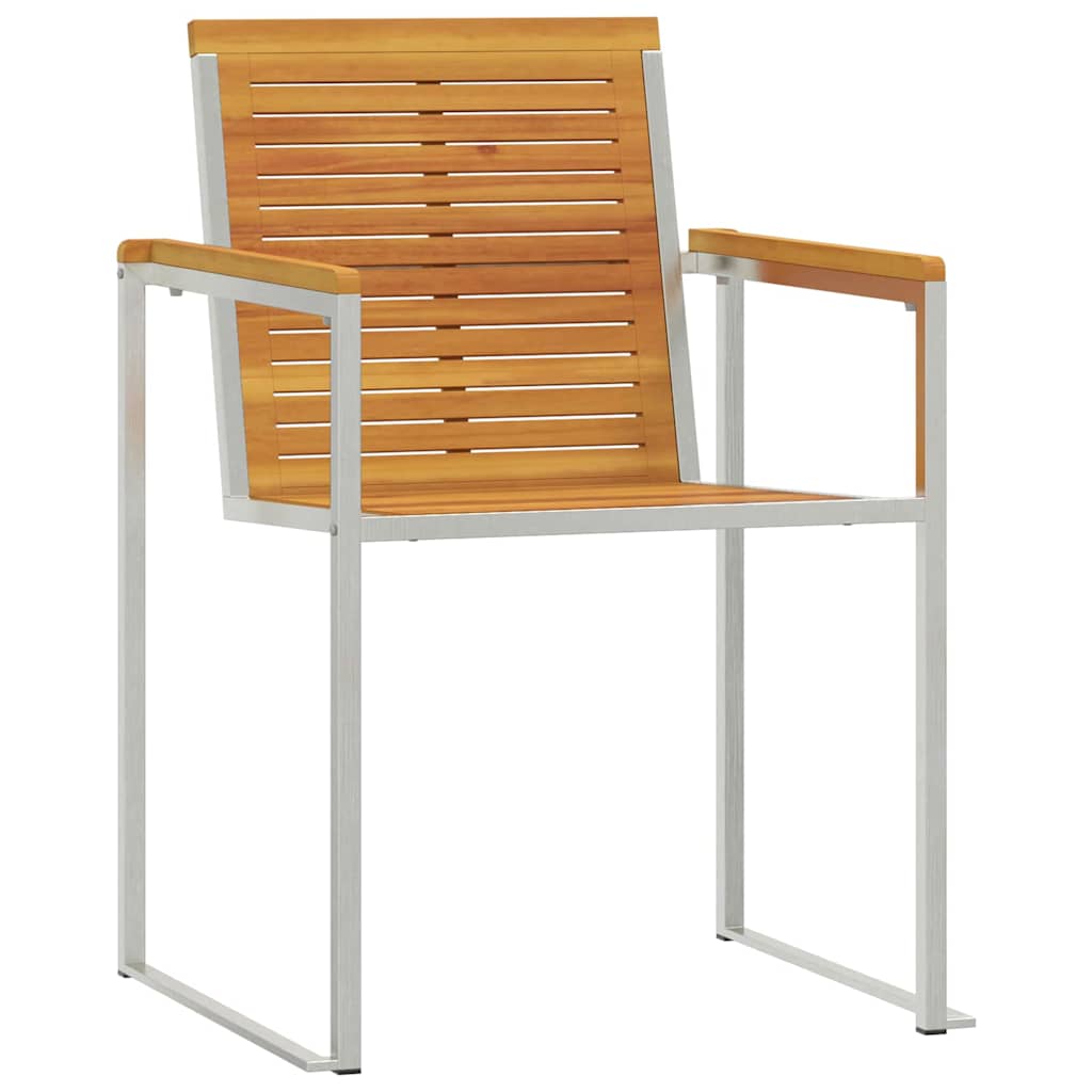 SunLounger Reclining 3 pcs Brown 200x60x88cm SolidAcaciawood