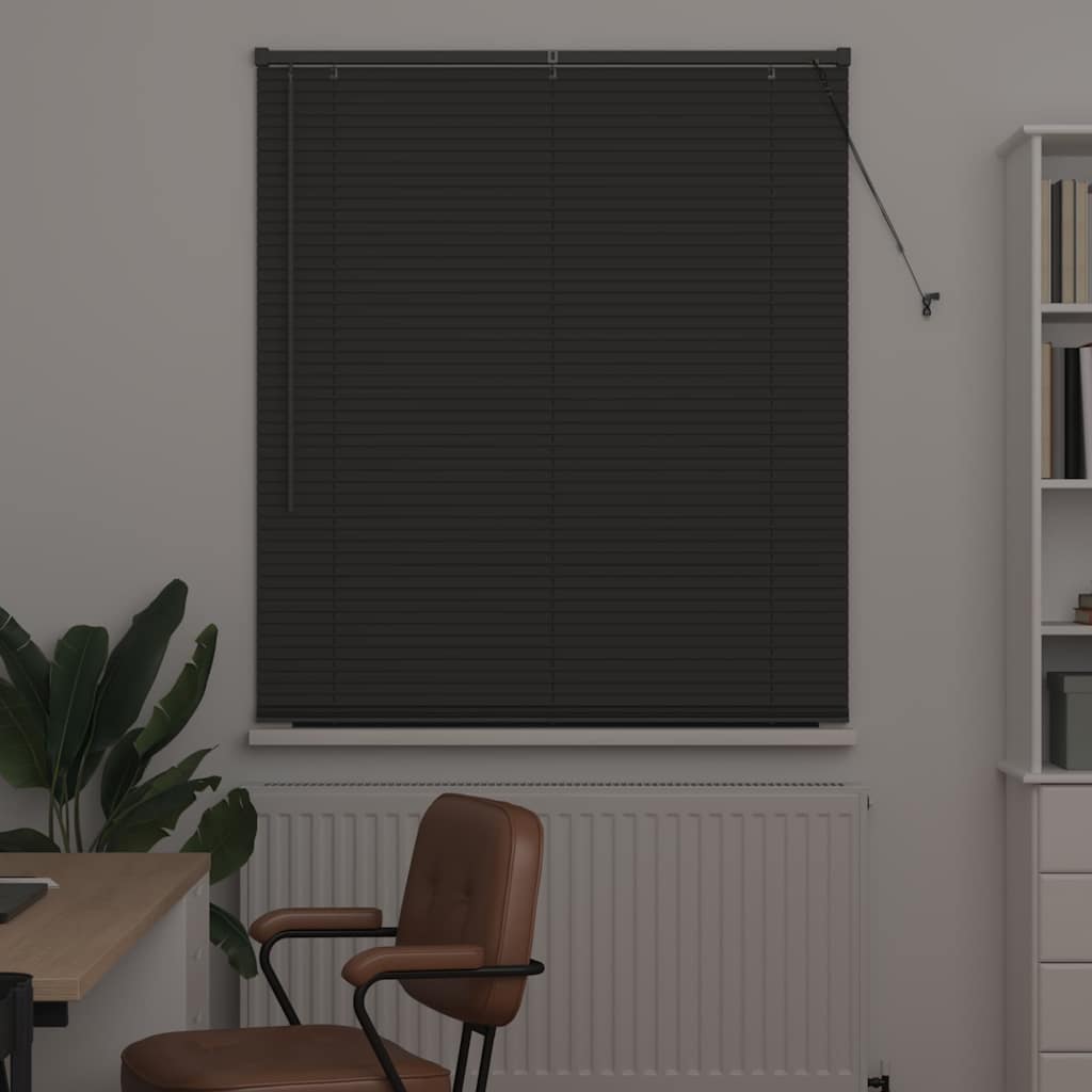 Window Blind with Curtains Manual Dark grey Aluminium