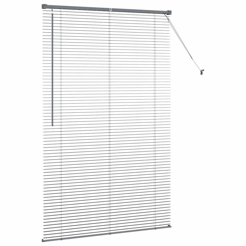 Window Blind with Curtains Manual Dark grey Aluminium