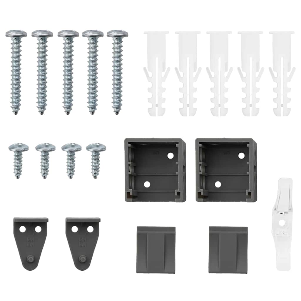 Window Blind with Curtains Manual Dark grey Aluminium