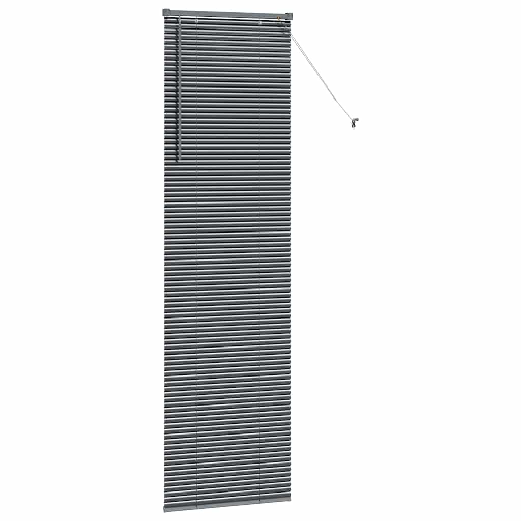 Window Blind with Curtains Manual Dark grey Aluminium