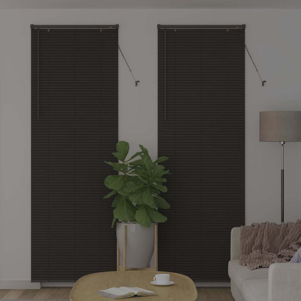 Window Blind with Curtains Manual Dark grey Aluminium
