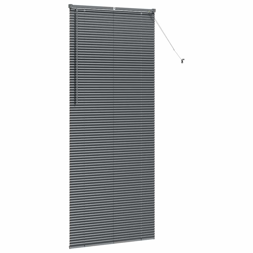 Window Blind with Curtains Manual Dark grey Aluminium