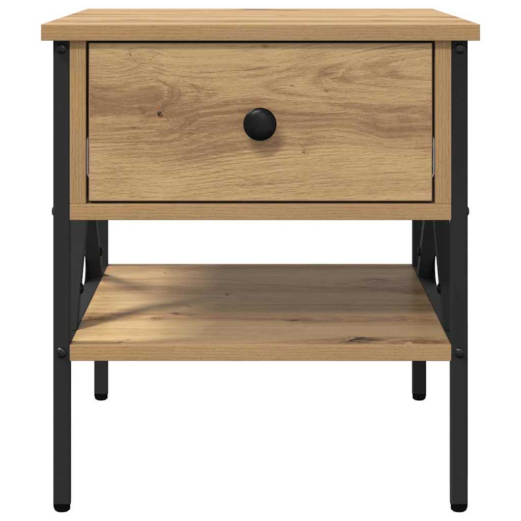Bedside Cabinet with Drawer 2 pcs Artisan oak 40 x 42 x 45 cm