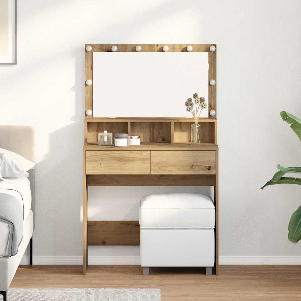 Dressing Table With Led 80X41X134.5 Cm