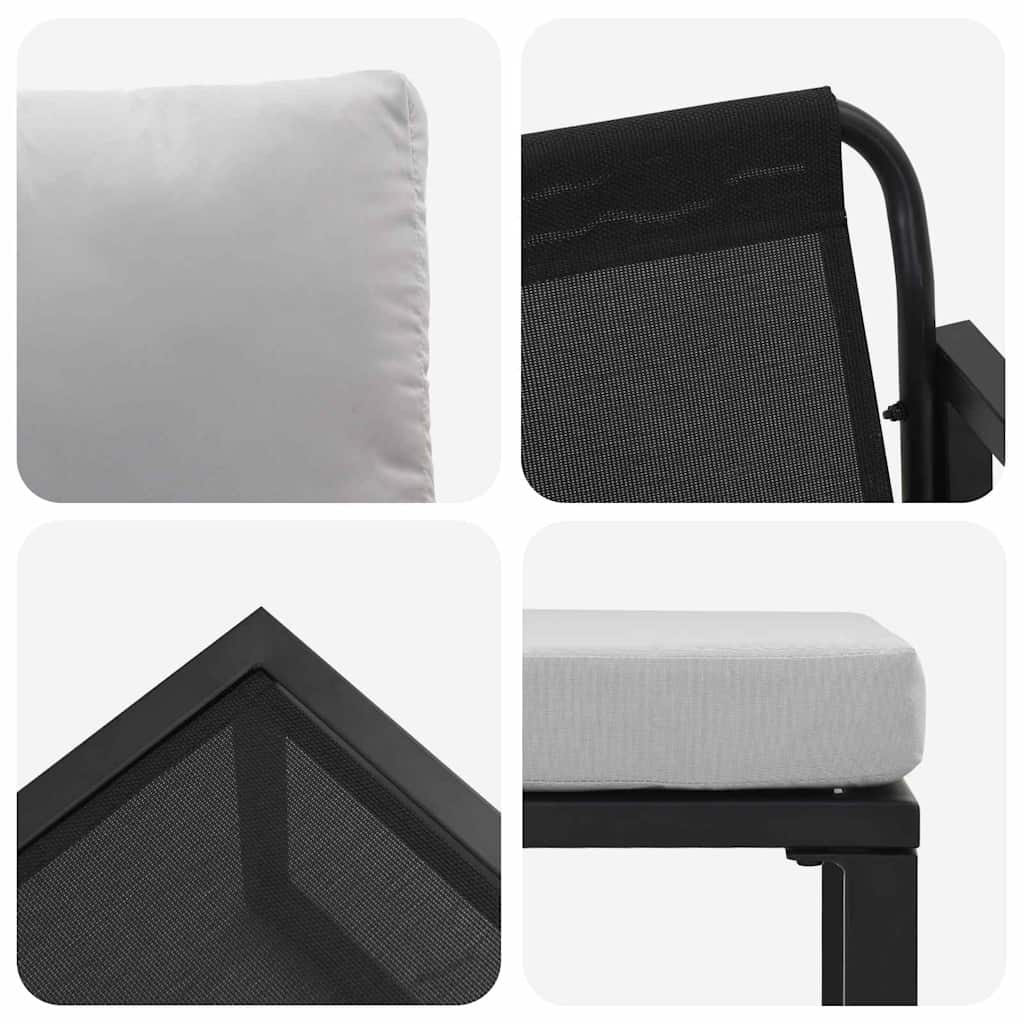 Garden Furniture Other 4 pcs Black 61 x 72.5 x 71 cm Steel