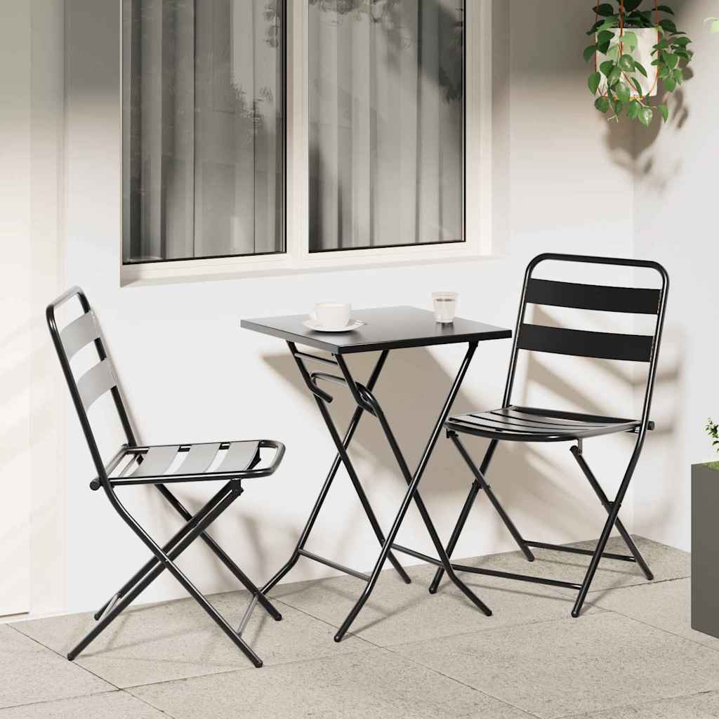 Bistro Set Folding 3 pcs Anthracite Steel
