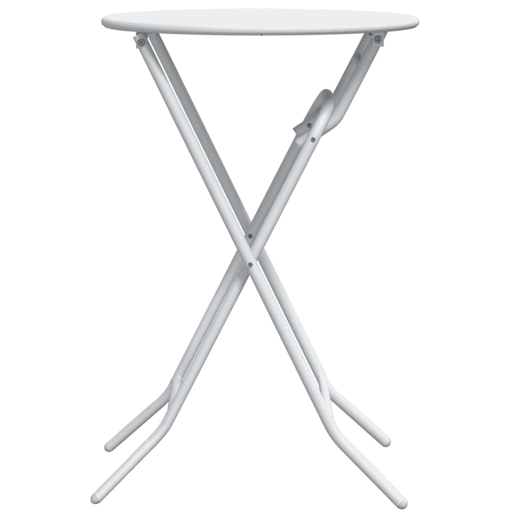 Garden Table Folding White 50 x 50 x 72 cm Steel