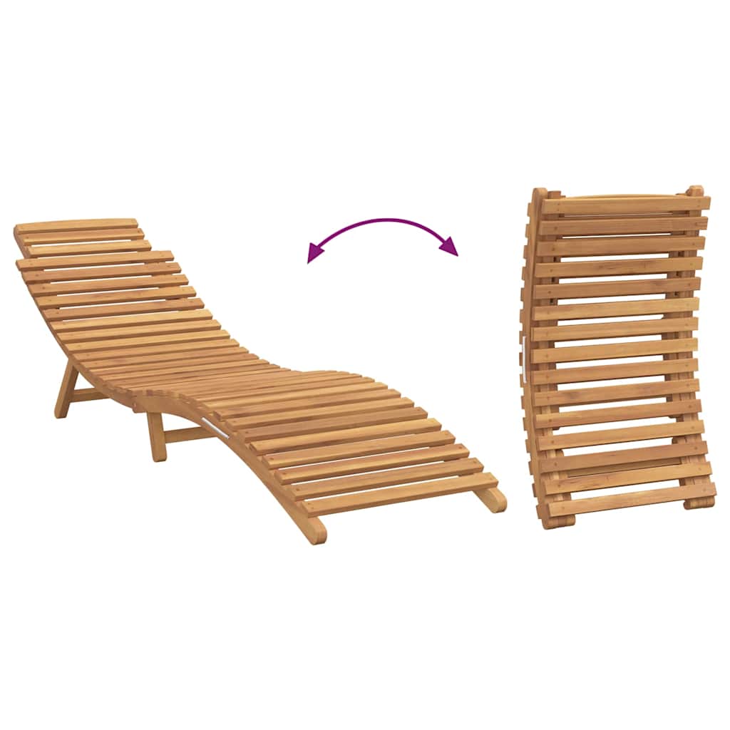 Sun Lounger Dark grey 188 x 55 x 59 cm Solid teak wood
