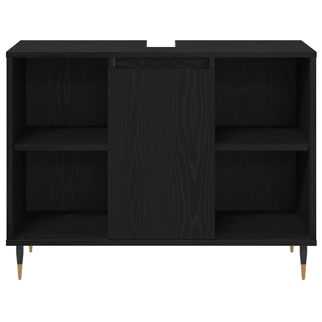 Bathroom Furniture Set Other 3 pcs Black Oak 30 x 30 x 180 cm