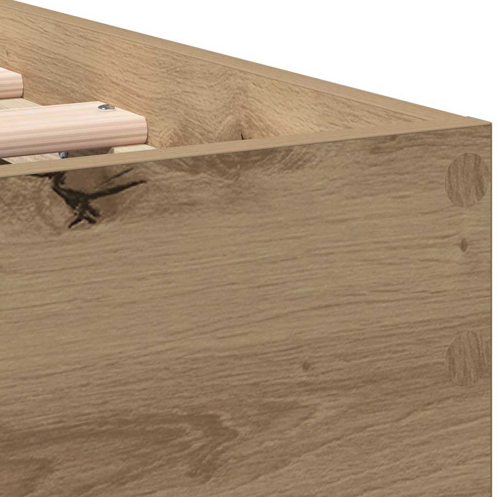 Bed Frame Artisan oak 90 x 190 cm Engineered Wood