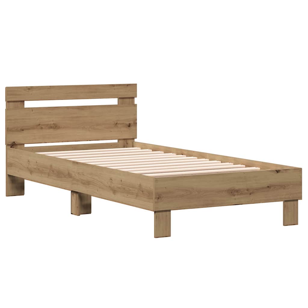 Bed Frame Artisan oak 90 x 190 cm Engineered Wood