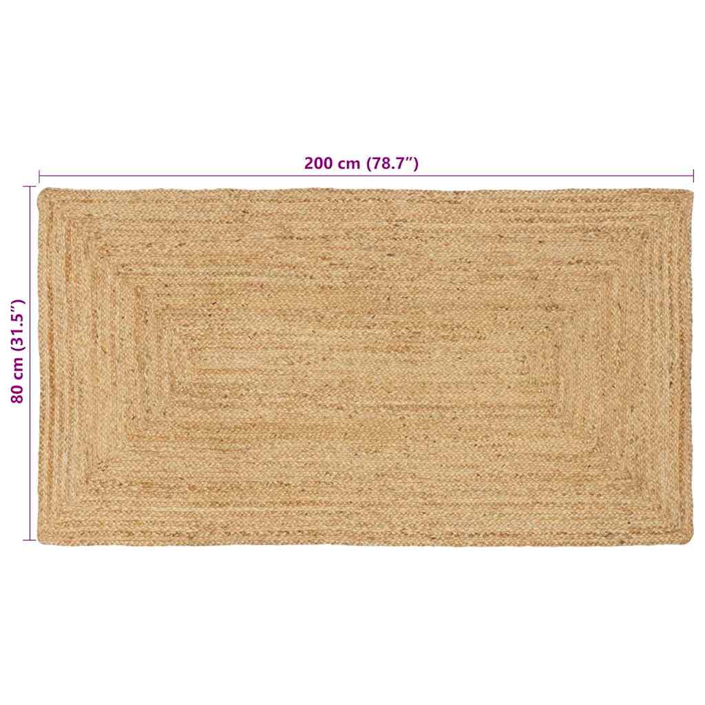 Area Rug Beige 80 x 200 cm Jute