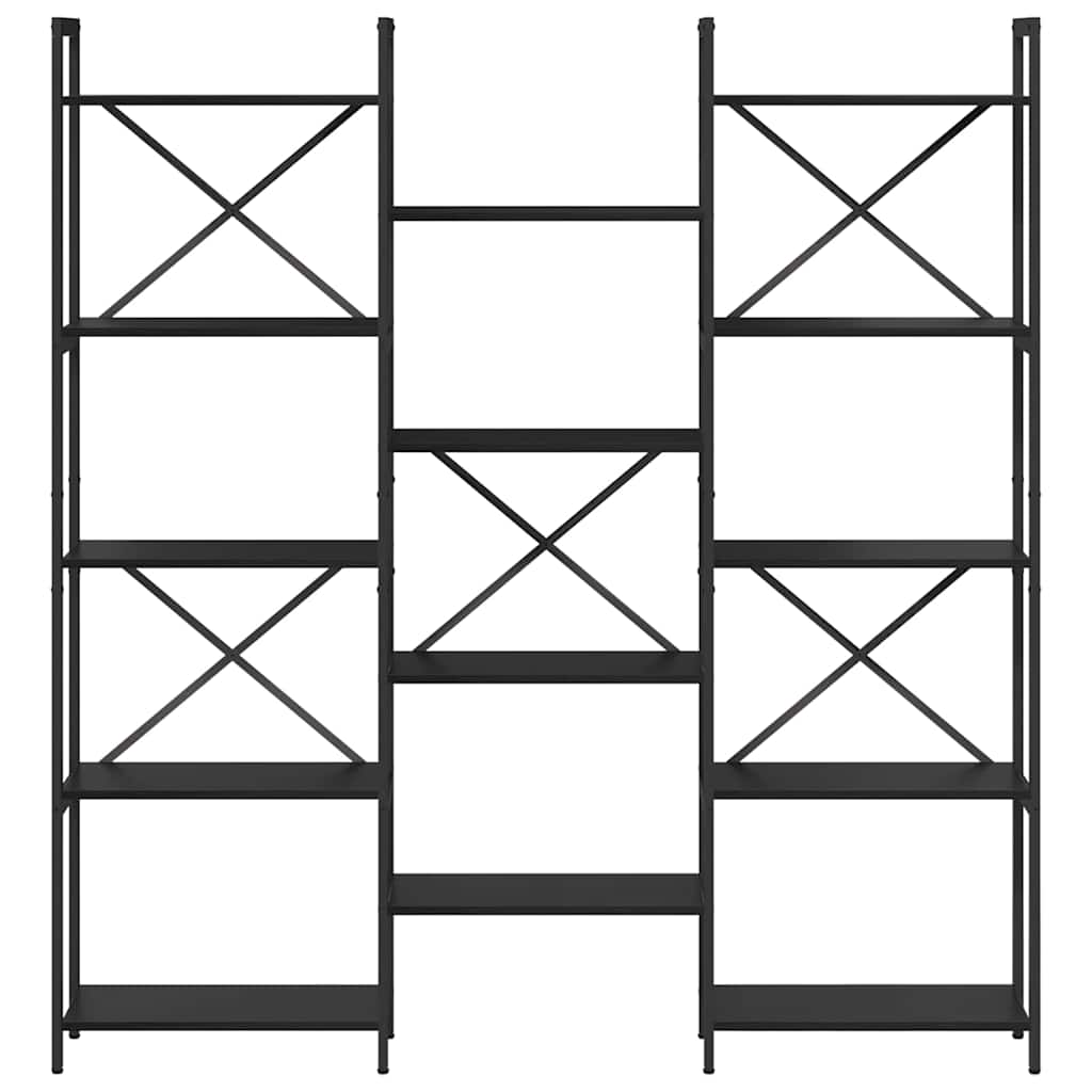 Bookshelf Black oak 156 x 25 x 167.5 cm Engineered wood