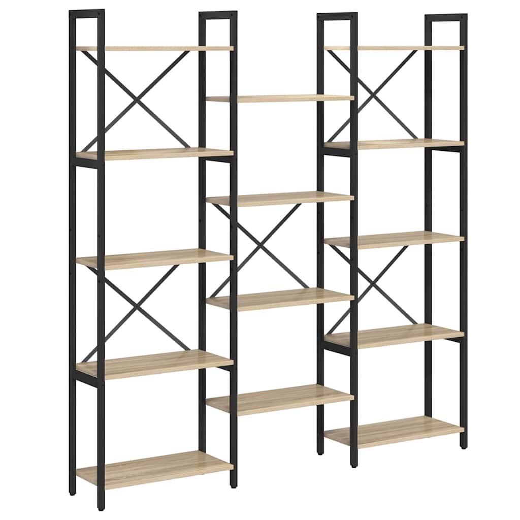 Bookshelf Sonoma oak 156 x 25 x 167.5 cm Engineered wood