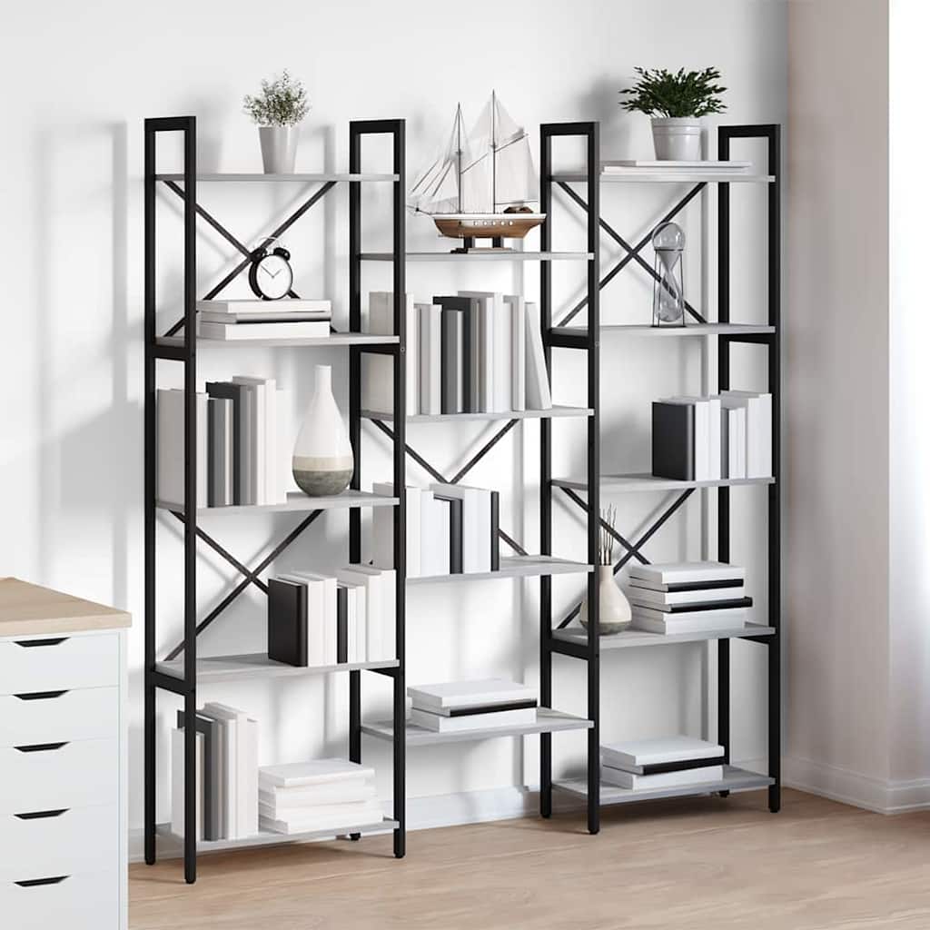 Bookshelf Grey sonoma 156 x 25 x 167.5 cm Engineered wood