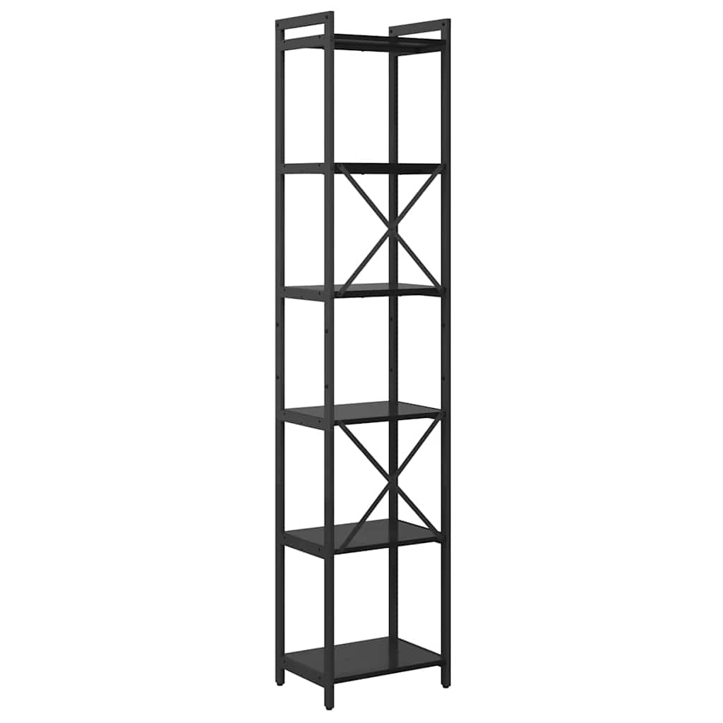 Bookcase Black oak 40 x 30 x 188 cm Engineered wood