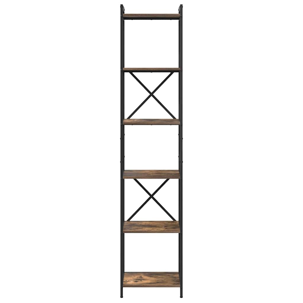 Bookcase Smoked oak 40 x 30 x 188 cm Engineered wood