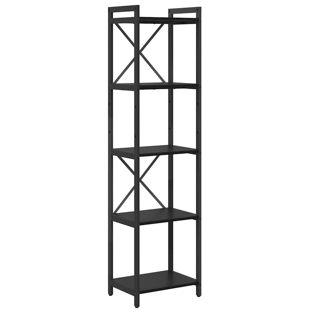 Bookcase Black oak 40 x 30 x 153 cm Engineered wood