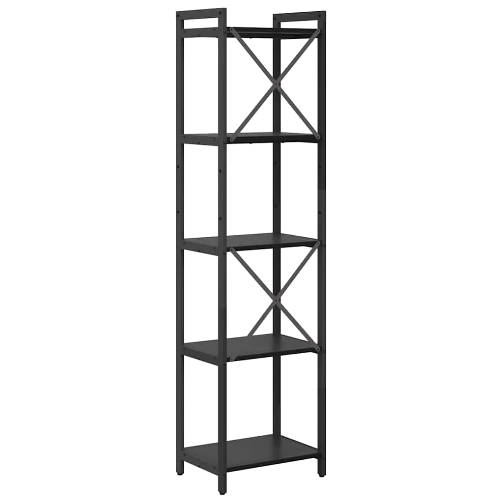 Bookcase Black oak 40 x 30 x 153 cm Engineered wood