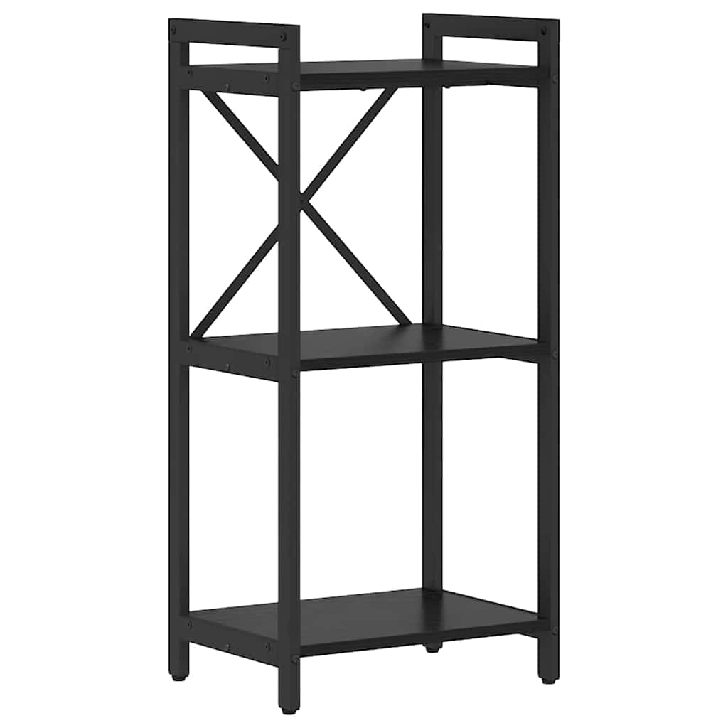 Bookcase Black oak 40 x 30 x 83 cm Engineered wood