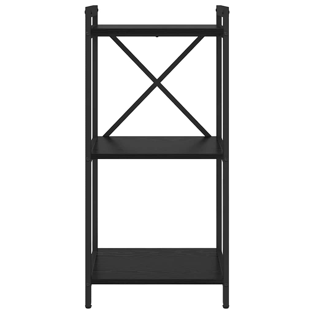 Bookcase Black oak 40 x 30 x 83 cm Engineered wood