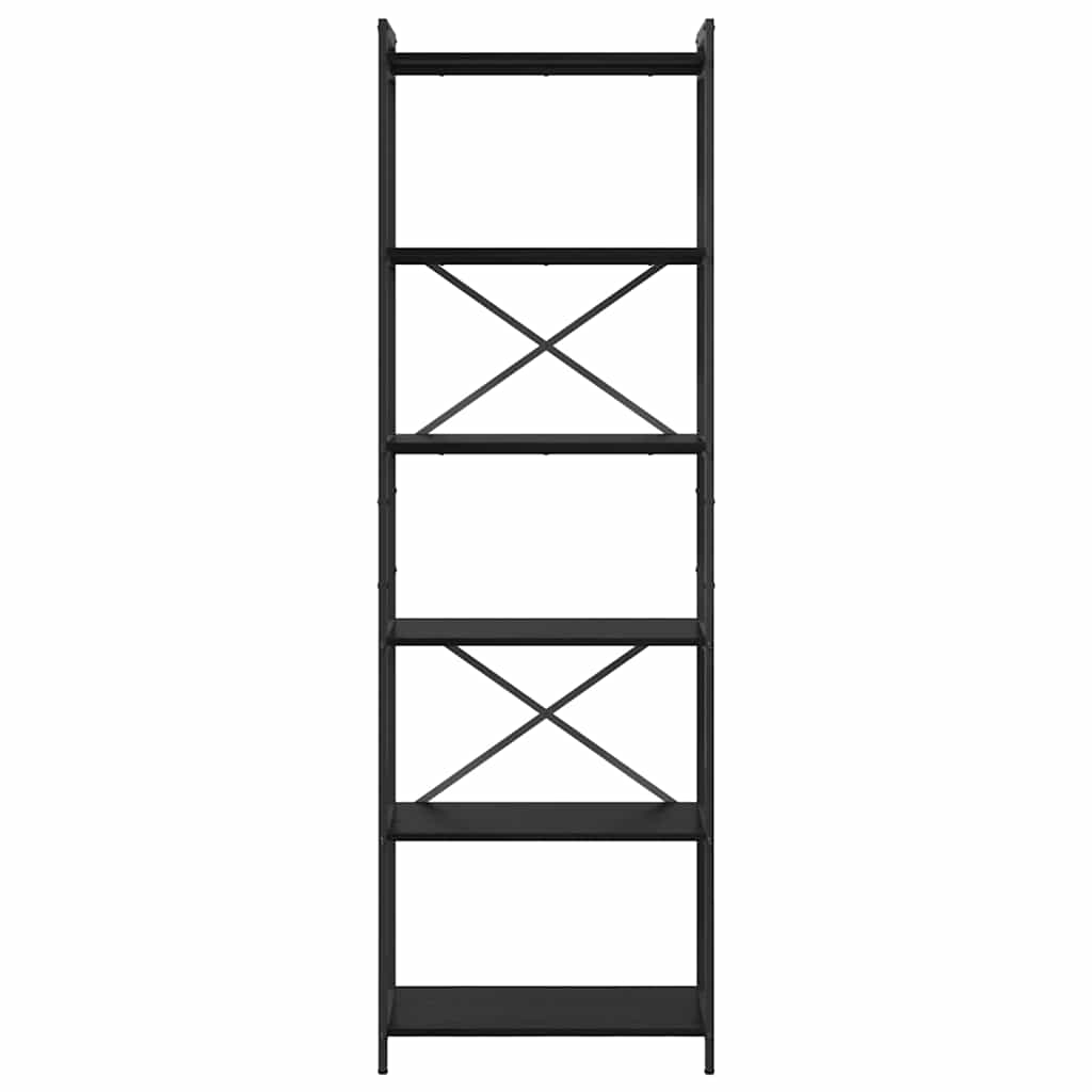 Bookcase Black oak 60 x 30 x 188 cm Engineered wood