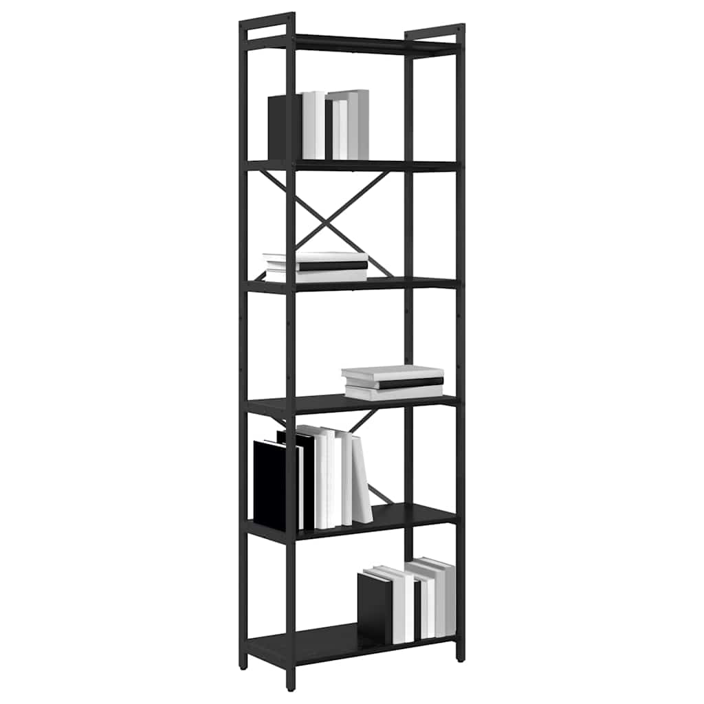 Bookcase Black oak 60 x 30 x 188 cm Engineered wood