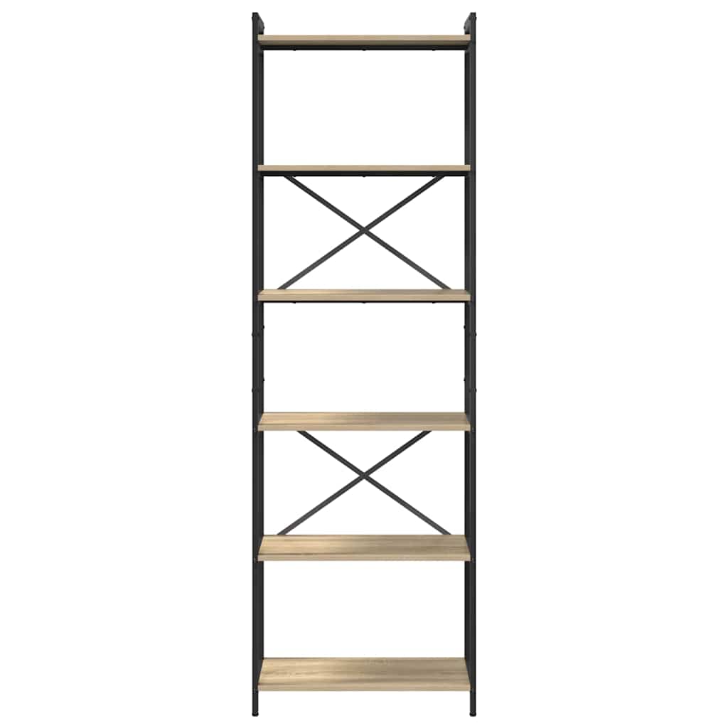 Bookcase Sonoma oak 60 x 30 x 188 cm Engineered wood